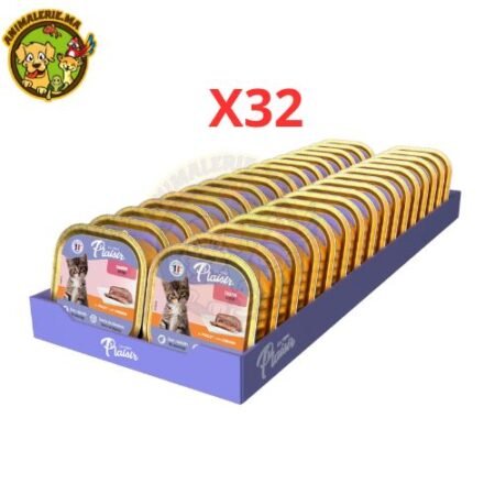 Pâté Plaisir Kitten pour chatons au poulet 100g x32 pcs