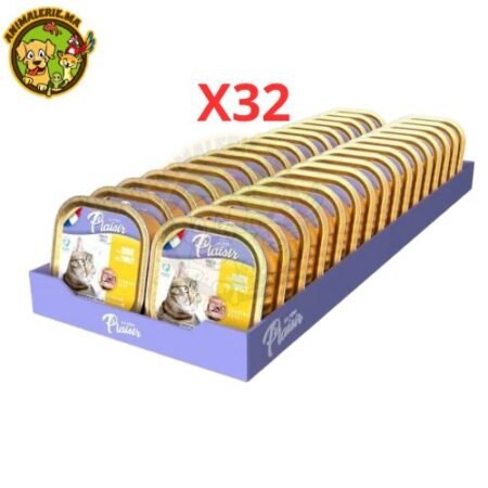Plaisir REPAS CHAT ADULT au dinde 100G 32 PIECE