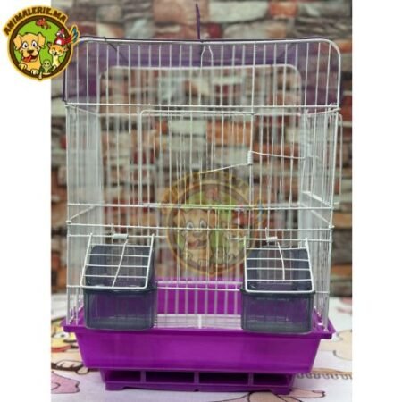 cage avec deux mangeoires