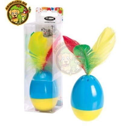 Balle pour chat avec plume - jouets roulant
