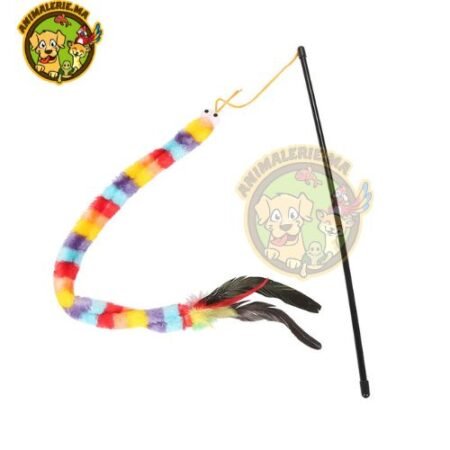 JOUET CANNE  POUR CHATS A PECHE SERPENT
