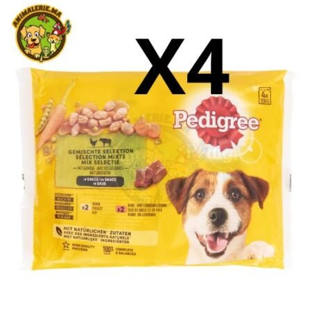 sachets pedigree pour chien x4