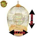 Cage Ronde Doré Grande Pour oiseaux et Perroquets – Image 2
