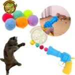 Jouets pour chats pistolet à balle avec plusieurs balles gratuites