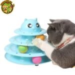 Jouet Interactif Pour Chat À Trois Couches Avec Plaque De Jeu