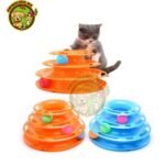 Jouet Interactif Pour Chat À Trois Couches Avec Plaque De Jeu – Image 4