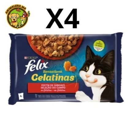 Felix Sensations Festin de Saveurs en Gélatine 4x85g