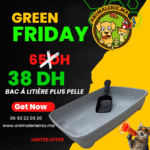 bac a litière gris avec pelle