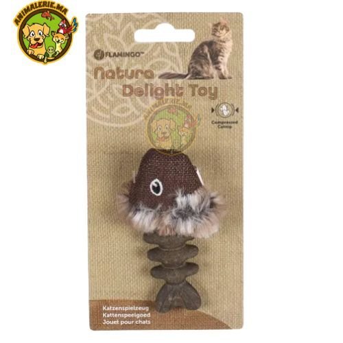 Flamingo Jouet Poisson avec catnip pour Chat