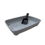 bac a litière gris avec pelle – Image 2