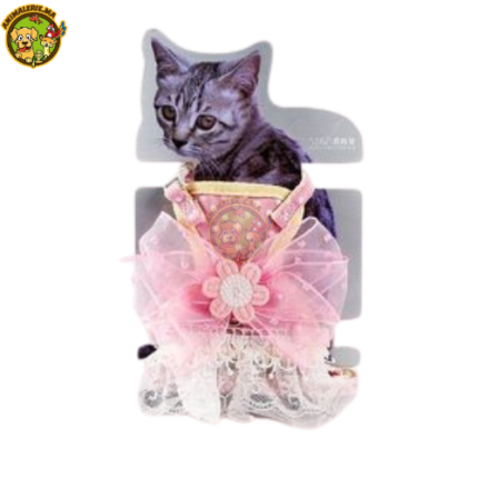 Harnais avec Laisse Style Jupe pour Petit Chien & Chat