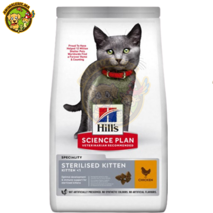Hill’s Science Plan Croquettes pour Chaton Stérilisé au Poulet 1.5kg